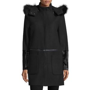 Zac Posen Coat / Jacket Faux Fur & Real Calf NWT